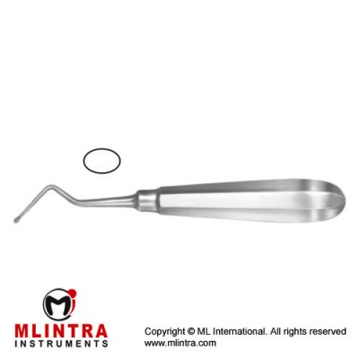 Modell USA Bone Curette Oval - Fig. 4 - Right Stainless Steel, 15.5 cm - 6"
